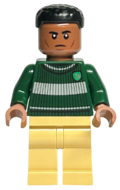LEGO Blaise Zabini - Dark Green Slytherin Quidditch Sweater, Tan Legs minifigure