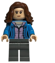 LEGO Hermione Granger - Dark Azure Jacket over Bright Pink Hoodie minifigure
