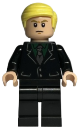 LEGO Draco Malfoy - Black Suit, Slytherin Tie, Neutral / Scared minifigure