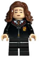 LEGO Hermione Granger - Black Gryffindor Robe and Medium Legs, Sleeping / Awake minifigure