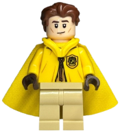 LEGO Cedric Diggory - Yellow Hufflepuff Quidditch Uniform with Hood and Cape minifigure