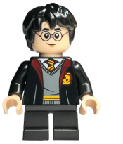 LEGO Harry Potter - Gryffindor Robe Open, Black Short Legs, Grin / Open Mouth Smile minifigure