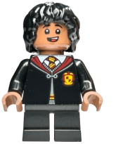 LEGO Lee Jordan - Gryffindor Robe Clasped, Black Short Legs minifigure