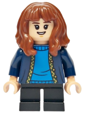 LEGO Hermione Granger - Dark Blue Cardigan, Black Short Legs minifigure