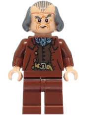 LEGO Argus Filch - Bald on Top, Reddish Brown Jacket, Plain Legs set