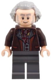LEGO Garrick Ollivander - Dark Brown Jacket, Hair Swept Back set