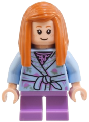 LEGO Ginny Weasley - Bright Light Blue Dressing Gown, Medium Lavender Short Legs minifigure