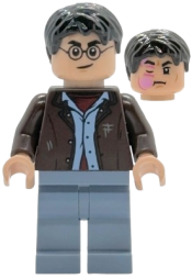 LEGO Harry Potter - Dark Brown Open Jacket, Sand Blue Legs, Bright Pink Stinging Jinx Face set