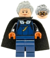 LEGO Madam Rolanda Hooch - Dark Blue Outfit with Large Whistle, Light Nougat Head, Black Spongy Cape set