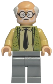 LEGO Ernie Prang - Olive Green Vest Knit, Half Bald, Dark Bluish Gray Legs set