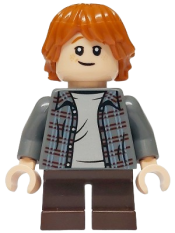 LEGO Ron Weasley - Plaid Shirt, Dark Brown Short Legs set