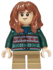 LEGO Hermione Granger - Dark Green Sweater, Dark Tan Short Legs set