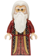 LEGO Albus Dumbledore - Dark Red Robe with Gold Hem, White Hair set