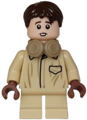 LEGO Neville Longbottom - Coveralls, Headphones, Tan Short Legs, Tooth Gap / Lopsided Smile set
