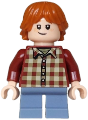 LEGO Ron Weasley - Dark Red Plaid Shirt, Sand Blue Short Legs set