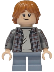 LEGO Ron Weasley - Plaid Shirt, Printed Arms, Sand Blue Short Legs set