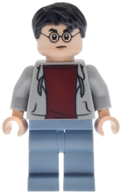 LEGO Harry Potter - Light Bluish Gray Hoodie Open, Sand Blue Legs set