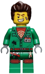 LEGO Douglas Elton / El Fuego - Coveralls with Hair minifigure