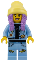 LEGO Parker L. Jackson - Denim Jacket with Beanie (Open Mouth Smile / Scared) minifigure