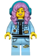 LEGO Parker L. Jackson - Denim Jacket with Headphones (Smile / Grumpy) minifigure