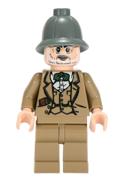 LEGO Henry Jones Sr. - Dark Bluish Gray Pith Helmet minifigure