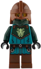 LEGO Kraken Warrior - Female, Reddish Brown Helmet set