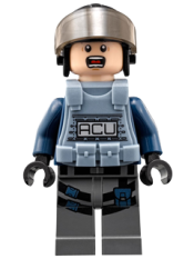 LEGO ACU Trooper - Vest, Helmet, Male, Light Nougat Head minifigure
