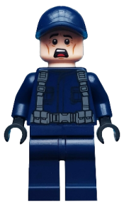 LEGO Guard, Ball Cap, Scared Face minifigure