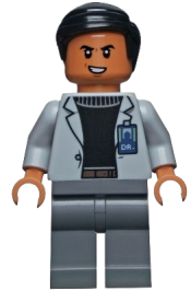 LEGO Dr. Wu - Light Bluish Gray Jacket, Evil Smile / Scared minifigure