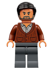 LEGO Dr. Wu - Reddish Brown Cardigan minifigure