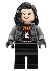 LEGO Zia Rodriguez, Dark Bluish Gray Jacket minifigure