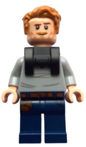 LEGO Owen Grady - Open Neck Shirt, Neck Bracket minifigure