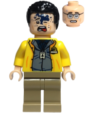 LEGO Dennis Nedry - Dark Blue Undershirt minifigure