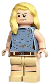 LEGO Dr. Ellie Sattler - Sand Blue Sleeveless Shirt, Hair over Shoulder minifigure
