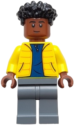 LEGO Darius - Yellow Jacket, Dark Blue Shirt, Dark Bluish Gray Legs minifigure