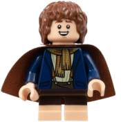 LEGO Peregrin Took (Pippin) - Reddish Brown Cape, Light Nougat Feet minifigure