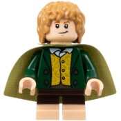 LEGO Meriadoc Brandybuck (Merry) - Medium Nougat Hair, Light Nougat Feet minifigure