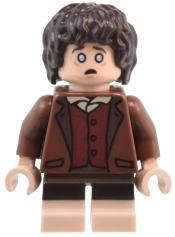 LEGO Frodo Baggins - Reddish Brown Jacket, Light Nougat Feet minifigure