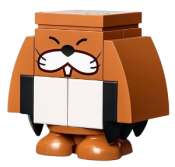LEGO Monty Mole - Face on 1 x 2 Brick minifigure