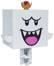 LEGO King Boo - Dark Pink Tongue, White Scanner Tile Modified, Tall Base set