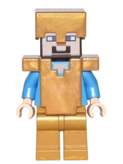 LEGO Steve - Pearl Gold Helmet, Armor and Legs minifigure