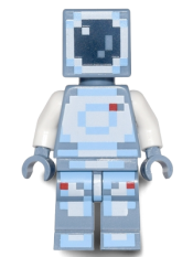 LEGO Minecraft Skin 4 - Pixelated, White and Bright Light Blue Spacesuit and Dark Blue Visor minifigure