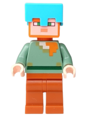 LEGO Alex - Medium Azure Helmet, Dark Orange Legs minifigure