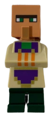 LEGO Villager (Blacksmith) - Tan Top with Purple Apron minifigure