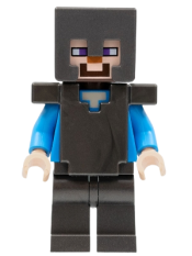 LEGO Steve - Pearl Dark Gray Helmet, Armor and Legs minifigure