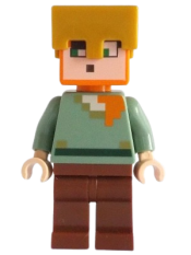 LEGO Alex - Reddish Brown Legs, Pearl Gold Helmet minifigure