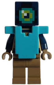 LEGO Ender Knight - Dark Tan Legs, Medium Azure Armor set