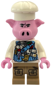 LEGO Pigsy - Medium Blue Utility Harness with Pig Head Buckle, Dark Tan Medium Legs with Pockets minifigure