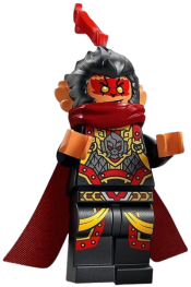 LEGO Evil Macaque - Black and Red Armor, Dark Red Cape, Cat Tail minifigure