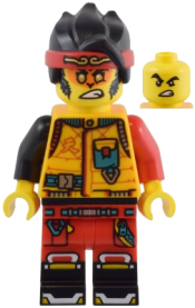 LEGO Monkie Kid - Bright Light Orange Diving Suit, Black Tail minifigure